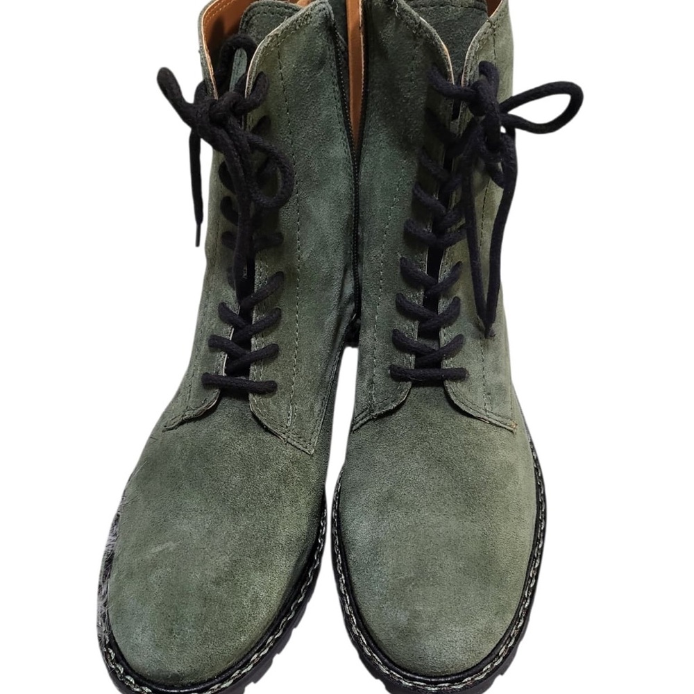 Lucky Brand Olive Lace-Up Boots
